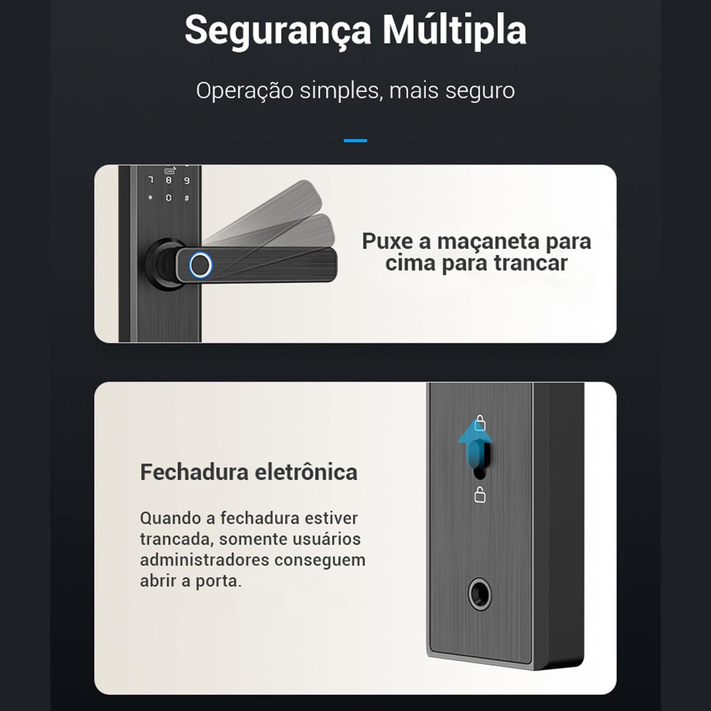 Fechadura Smart com Biometria Tuya