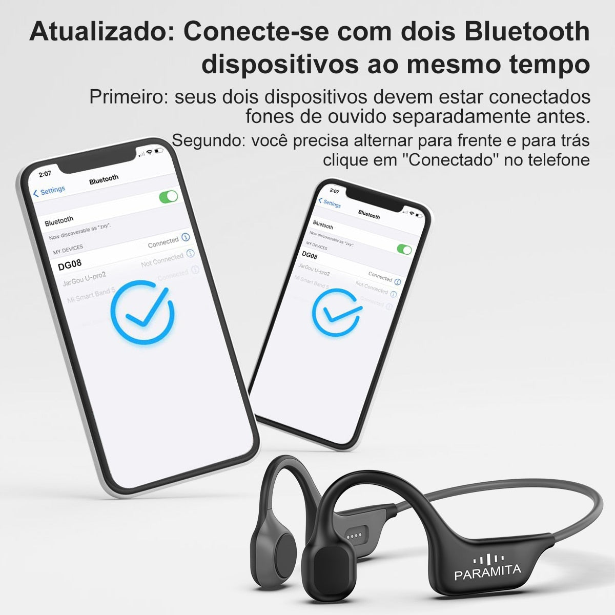 Fone Condussão Óssea Bluetooth 5.3