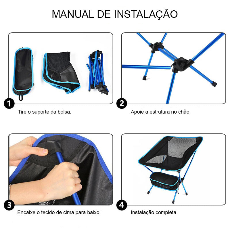 Cadeira Portátil Dobrável Para Viagem